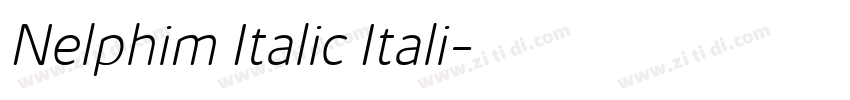 Nelphim Italic Itali字体转换